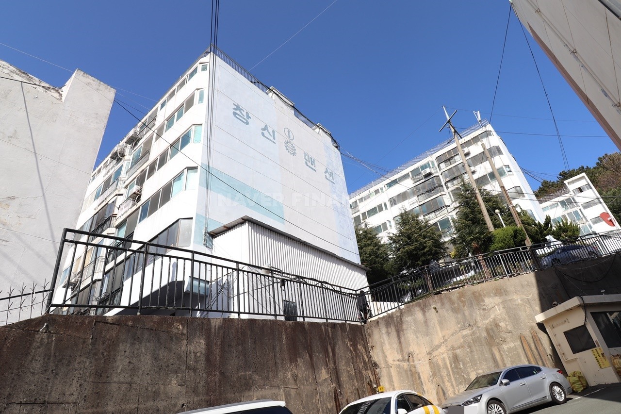 Building entrance with signage