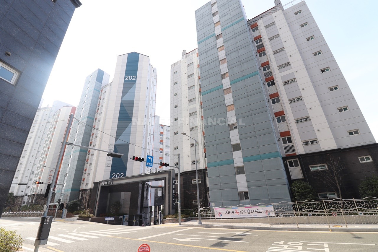 Building entrance with signage