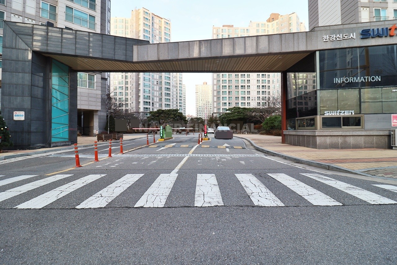 Building entrance with signage
