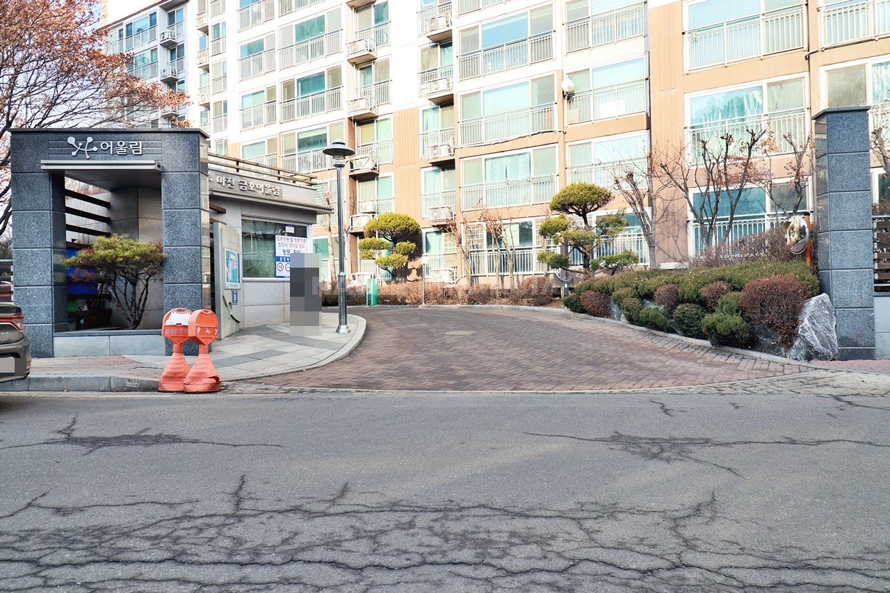 Building entrance with signage