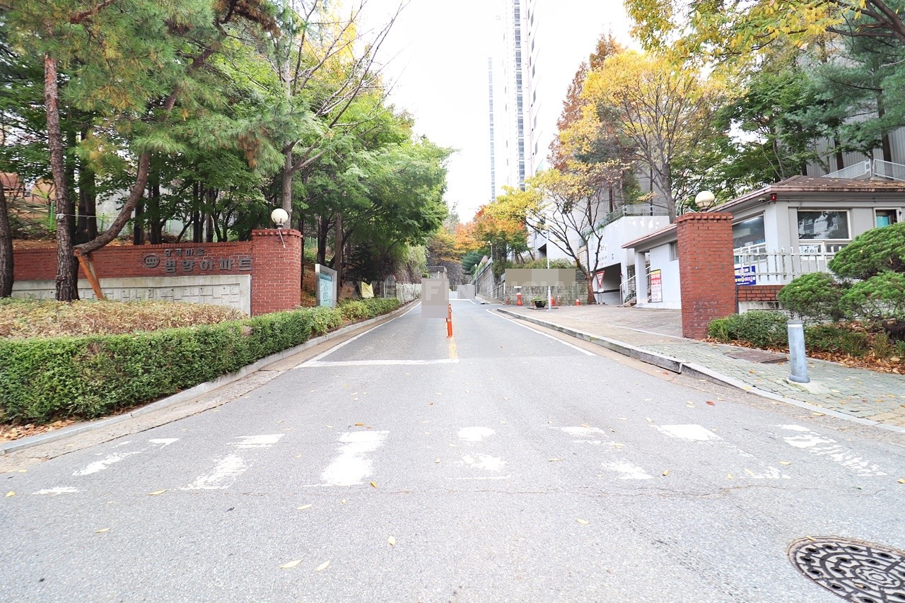 Building entrance with signage