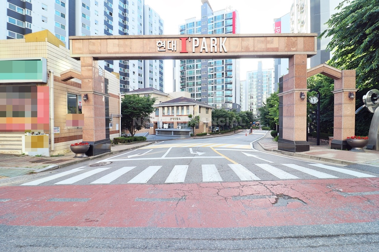 Building entrance with signage