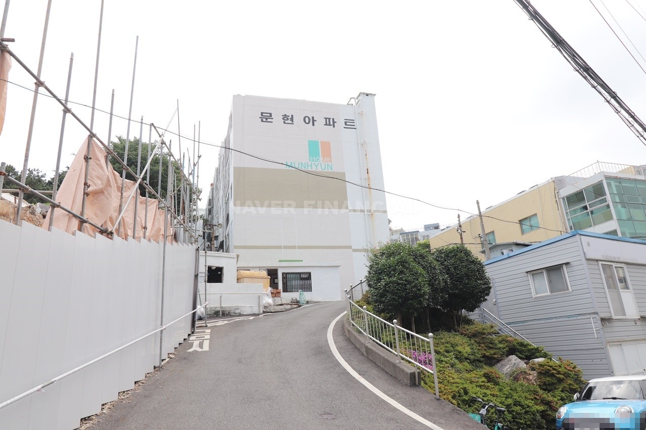 Building entrance with signage