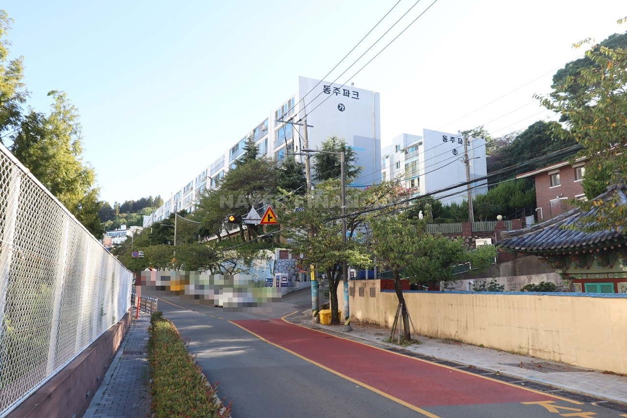 Building entrance with signage