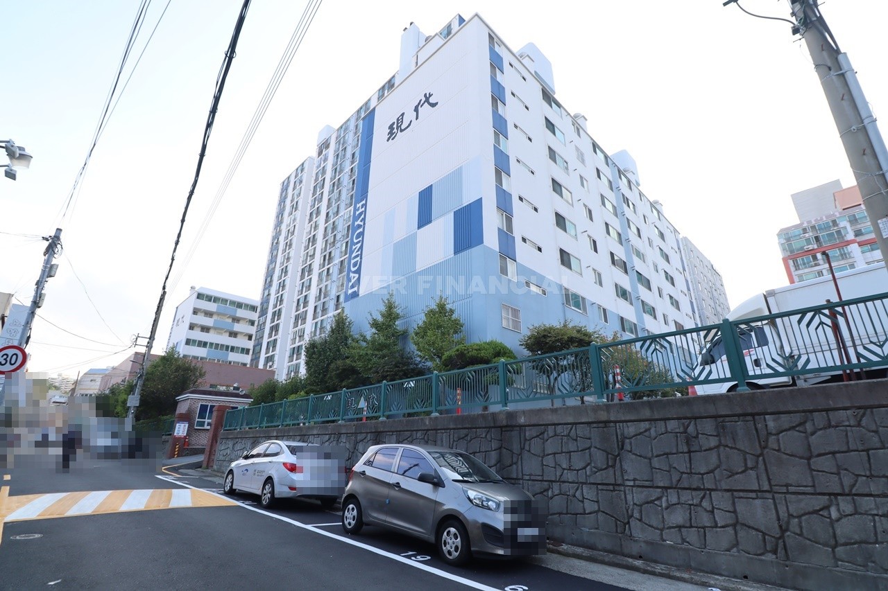 Building entrance with signage