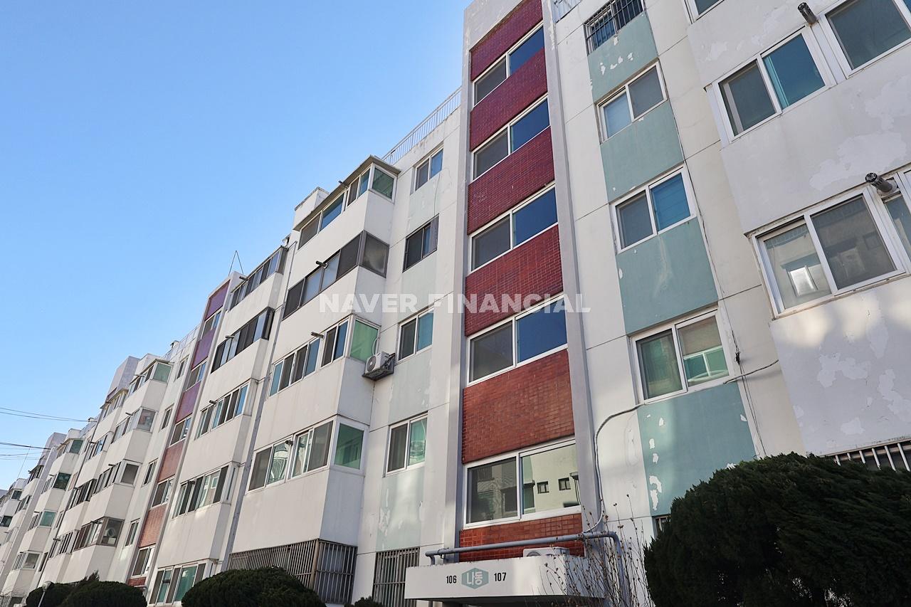 Building entrance with signage