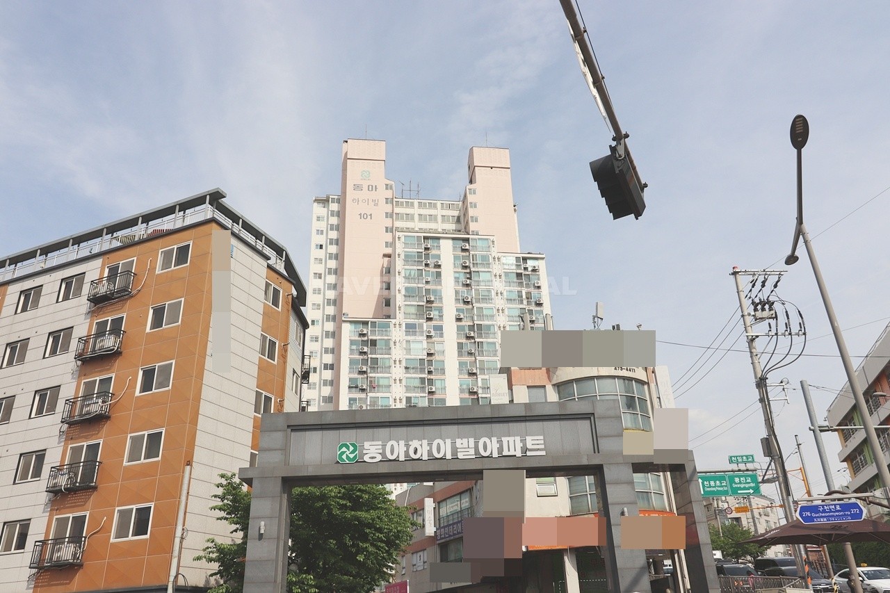 Building entrance with signage