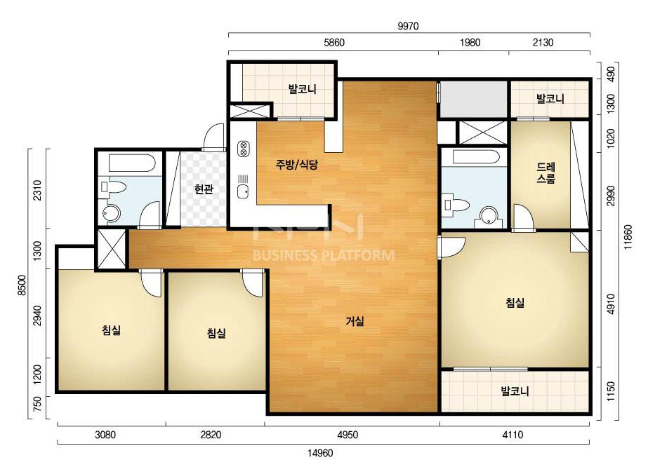 경기도 광명시 소하동 휴먼시아2단지 아파트 124B㎡ 30평형대