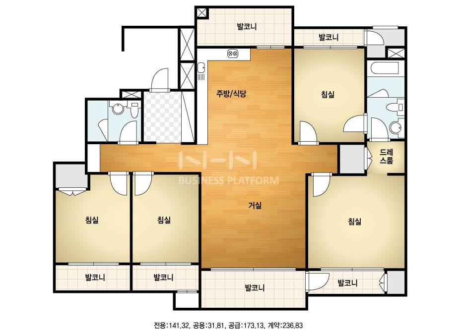 경기도 광명시 광명동 광명해모로이연 아파트 173B㎡ 50평형대