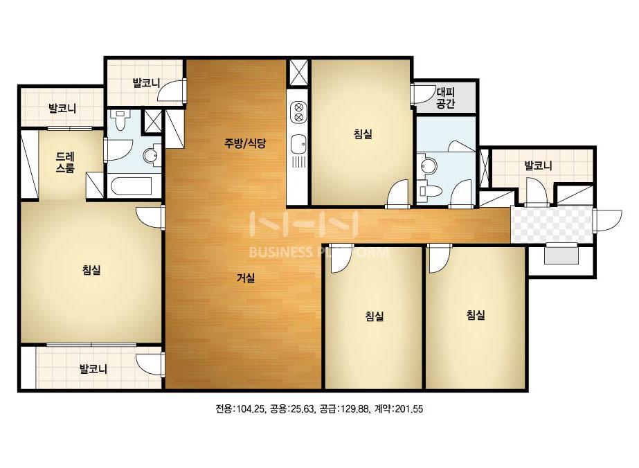 경기도 용인시 처인구 삼가동 용인행정타운두산위브1단지 아파트 129A㎡ 30평형대