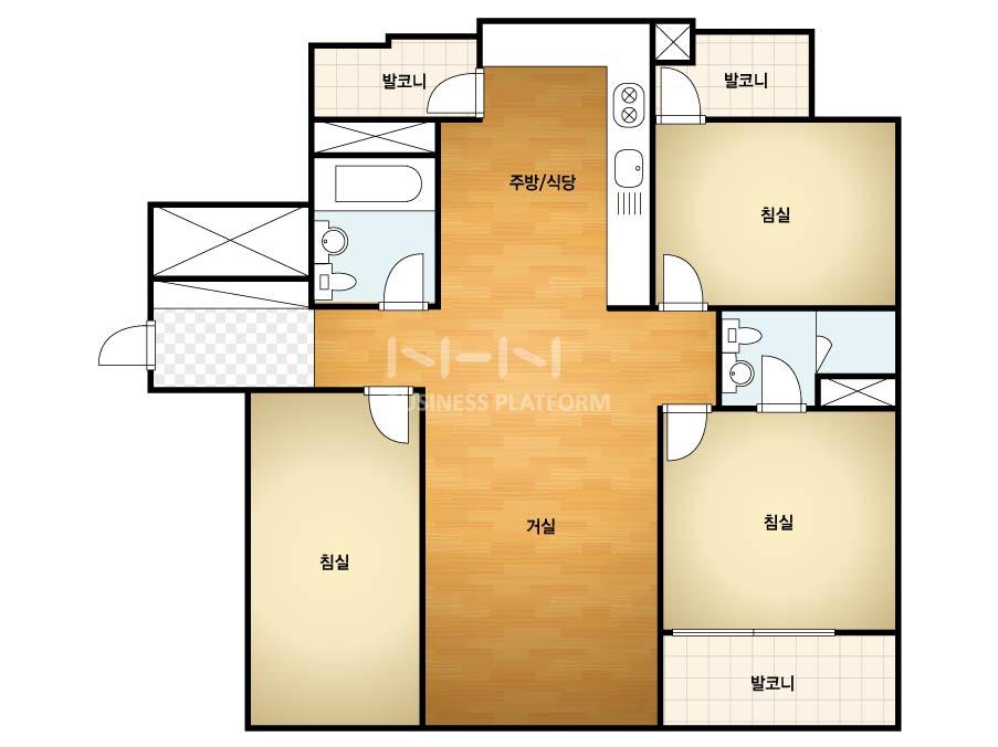 울산시 북구 천곡동 새천곡한신휴플러스2단지 아파트 92B㎡ 20평형대