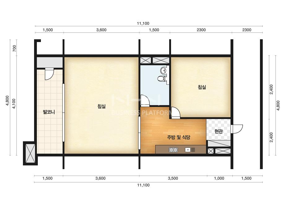 광주시 광산구 도산동 호반2차 아파트 56㎡ 10평형대