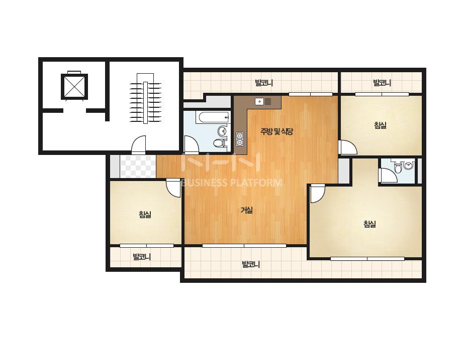 울산시 울주군 범서읍 굴화주공강변그린빌3단지 아파트 109C㎡ 30평형대