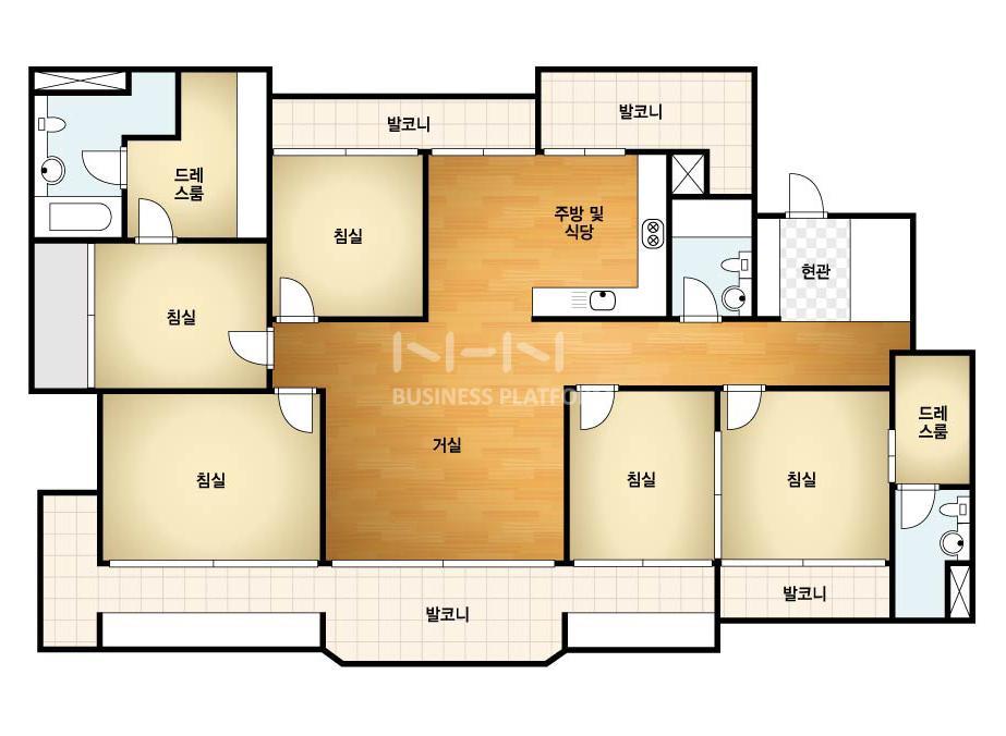 경상남도 통영시 무전동 한진로즈힐비치2차 아파트 222㎡ 60평형대