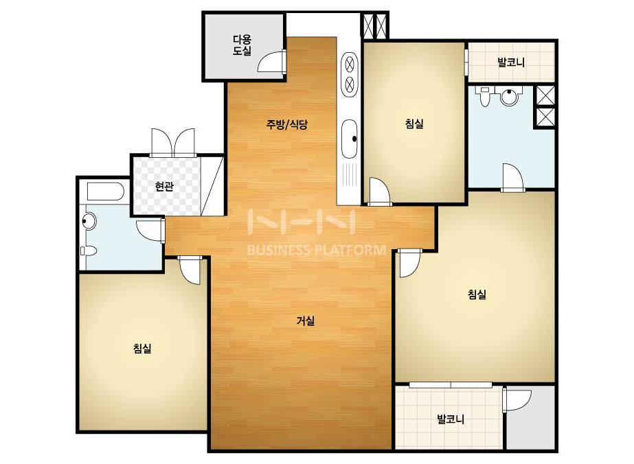 경상남도 통영시 광도면 통영죽림대우푸르지오3차 아파트 128A㎡ 30평형대