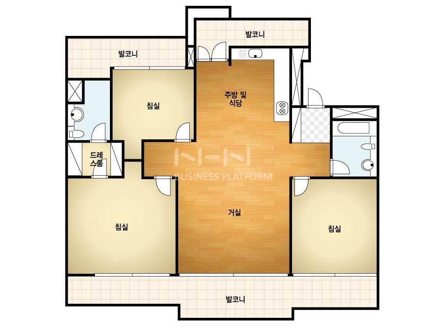 충청남도 천안시 서북구 두정동 세광엔리치빌2차 아파트 103A㎡ 30평형대