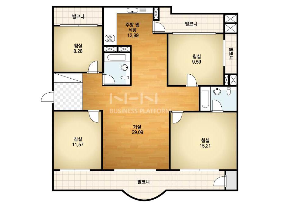 경기도 구리시 교문동 구리우성,한양 아파트 126B㎡ 30평형대