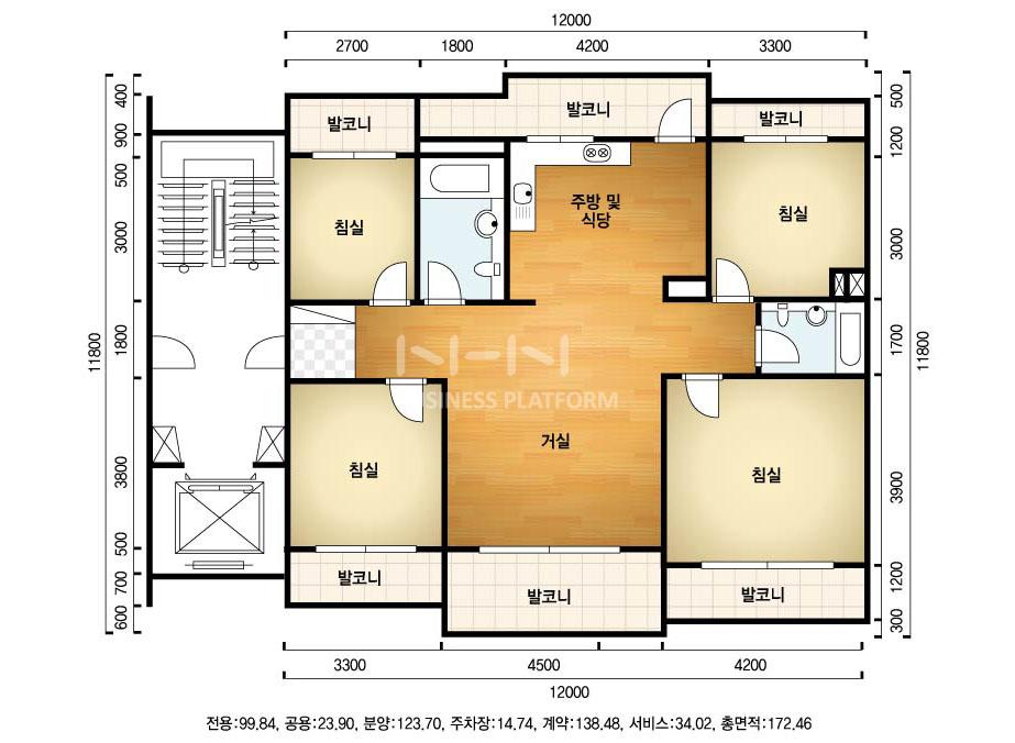 부산시 북구 화명동 코오롱 아파트 120㎡ 30평형대