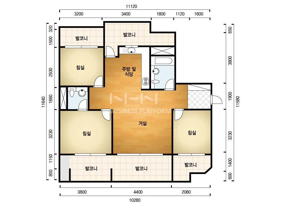 울산시 울주군 범서읍 구영2차푸르지오 아파트 93B㎡ 20평형대