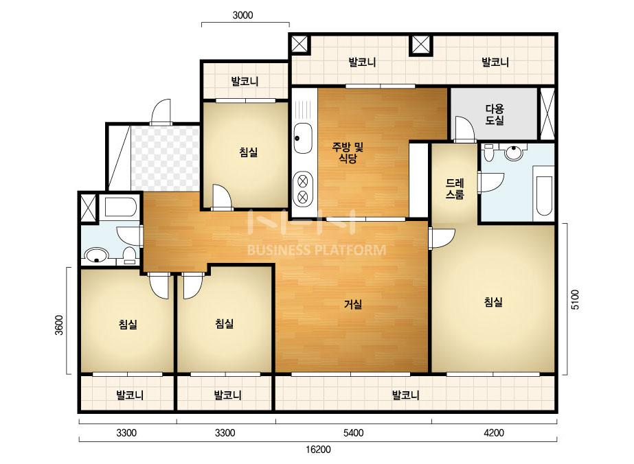 대구시 북구 읍내동 칠곡-e편한세상 아파트 186A㎡ 50평형대