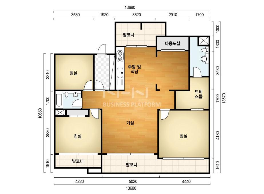 대구시 수성구 만촌동 만촌우방팔레스 아파트 154B㎡ 40평형대