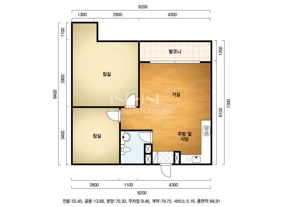 대전시 서구 갈마동 위너스빌 주상복합 68㎡ 20평형대