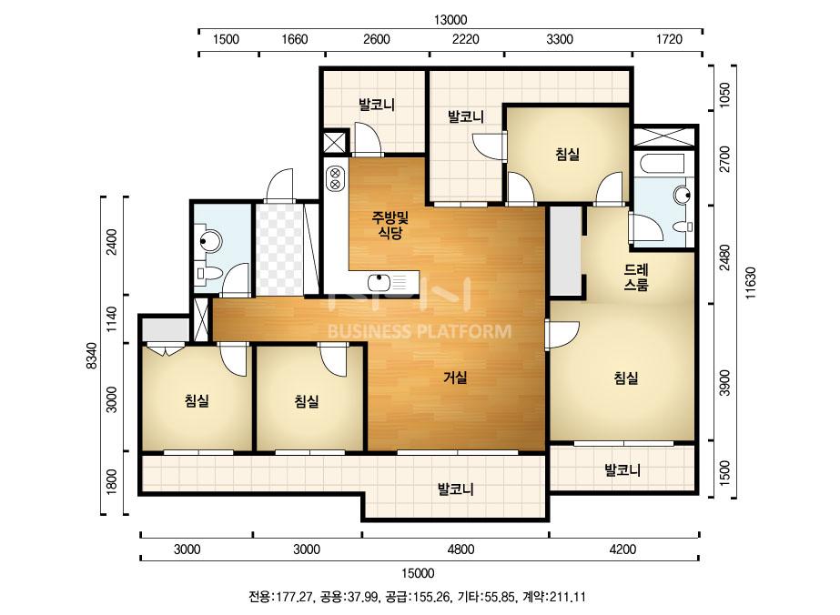 부산시 강서구 명지동 영어도시퀸덤1차에디슨타운 아파트 155A㎡ 40평형대