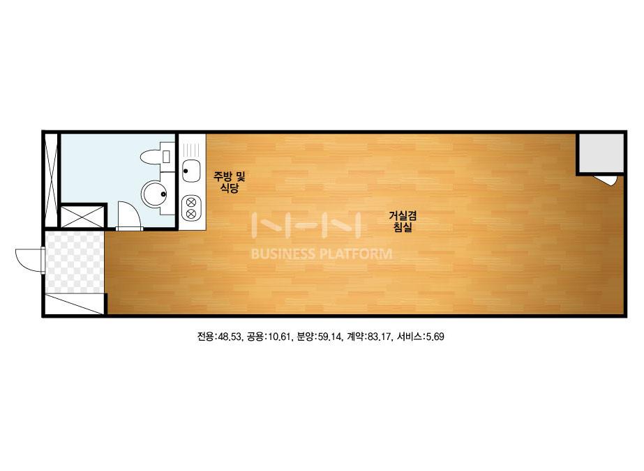 서울시 종로구 익선동 현대뜨레비앙 주상복합 60㎡ 10평형대