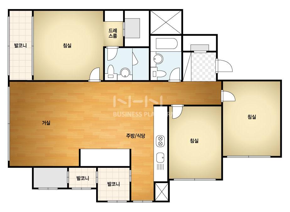 대구시 북구 침산동 침산쌍용예가2차 아파트 109A㎡ 30평형대