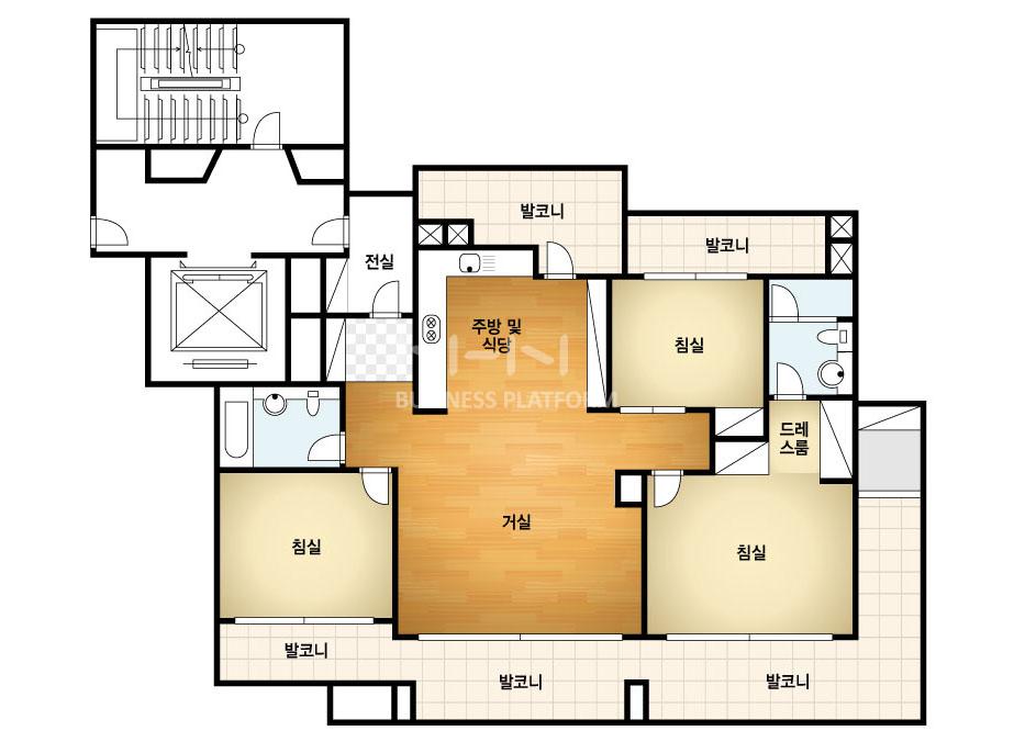 경상남도 함안군 칠원읍 광려천벽산블루밍 아파트 113B㎡ 30평형대