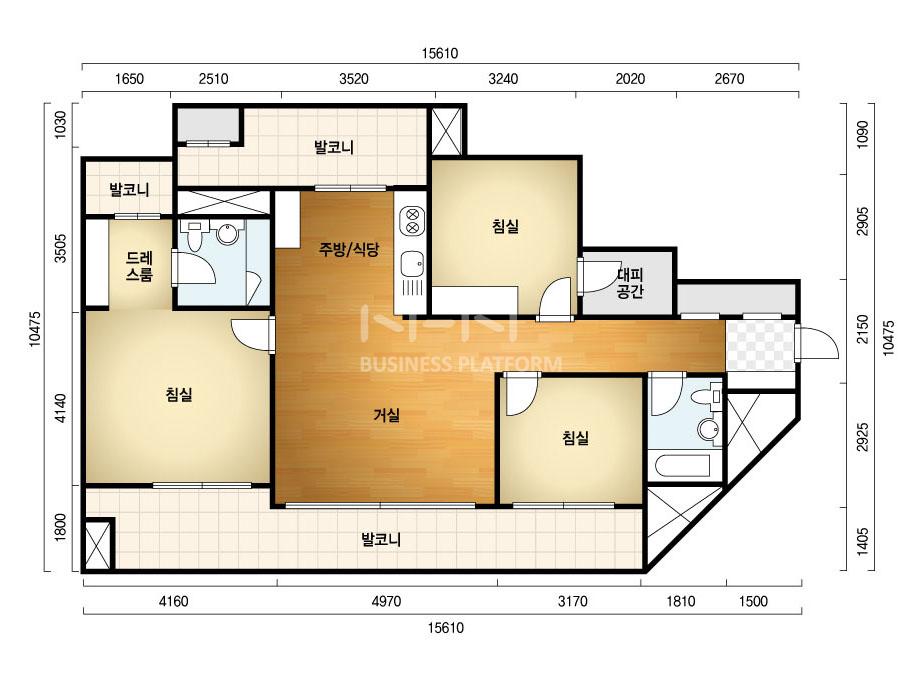 인천시 서구 당하동 검단힐스테이트6차 아파트 110B㎡ 30평형대