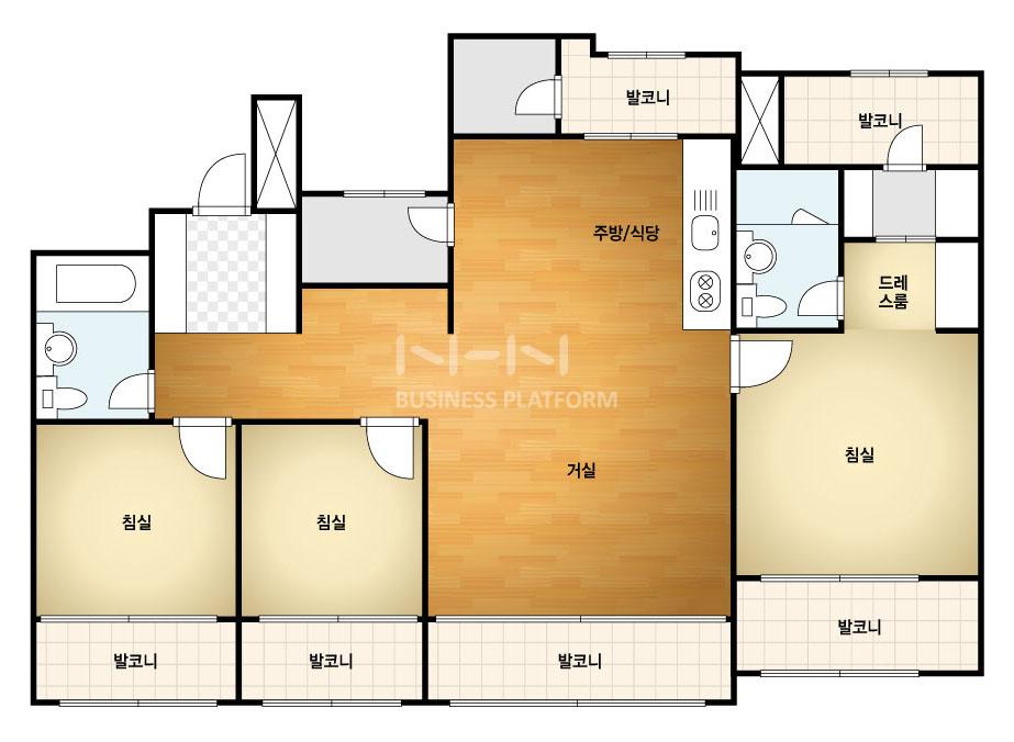 울산시 중구 유곡동 에일린의뜰1차 아파트 111B㎡ 30평형대