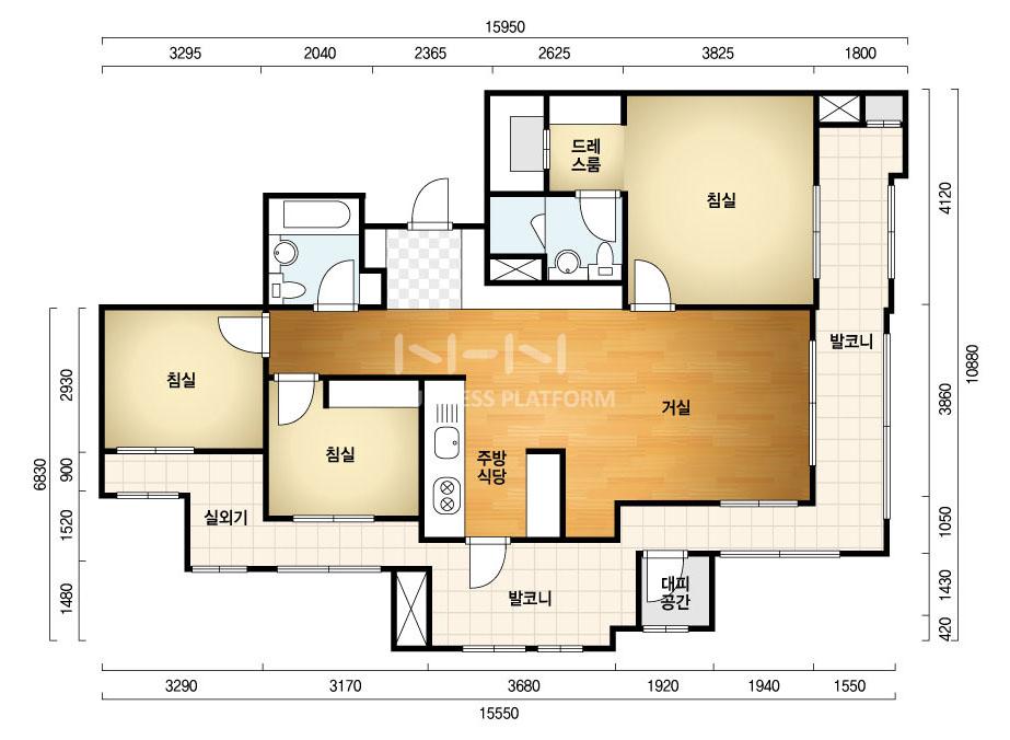 경상남도 창원시 진해구 풍호동 창원마린푸르지오2단지 아파트 113B㎡ 30평형대