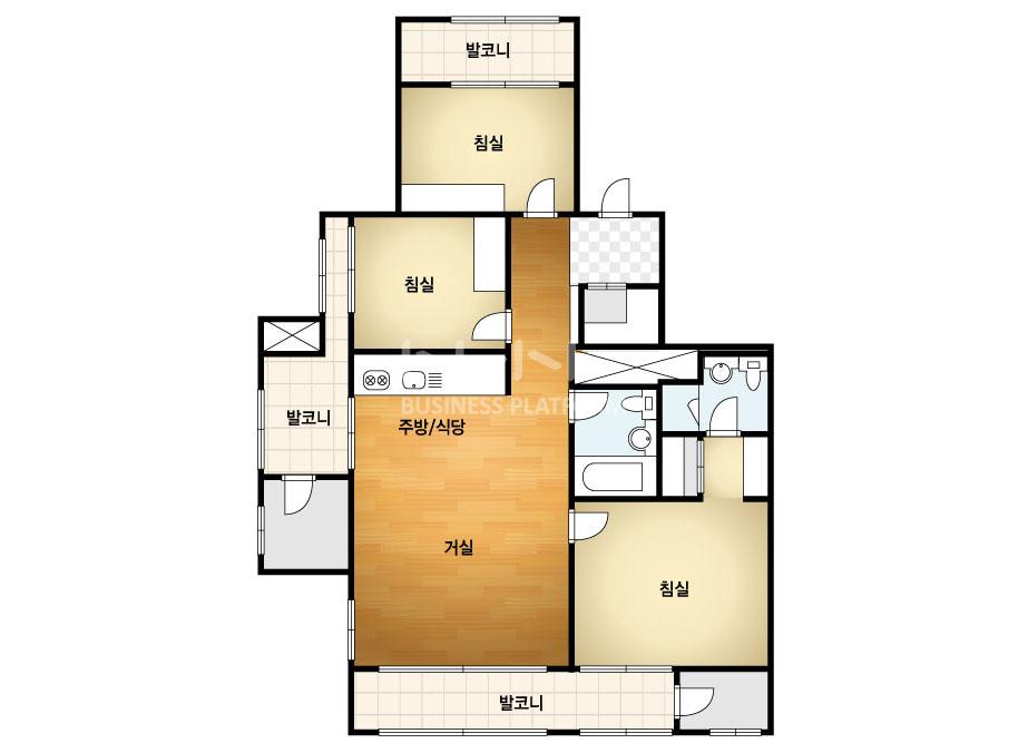 경기도 이천시 부발읍 이천신일해피트리트리빌1단지 주상복합 114D㎡ 30평형대