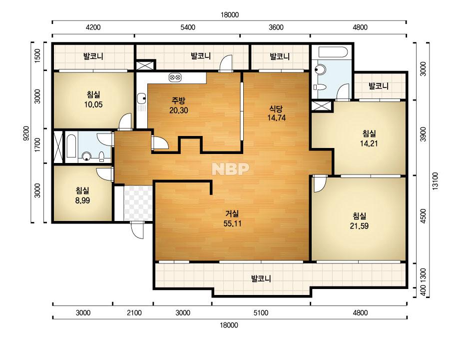 경기도 수원시 장안구 조원동 수원한일타운 아파트 205㎡ 60평형대