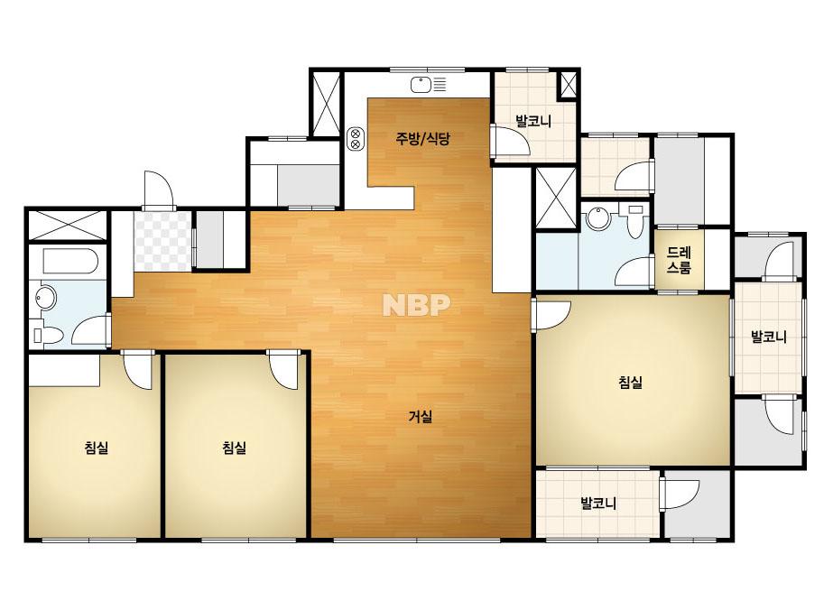 대전시 유성구 원신흥동 양우내안애레이크힐 아파트 96B㎡ 20평형대
