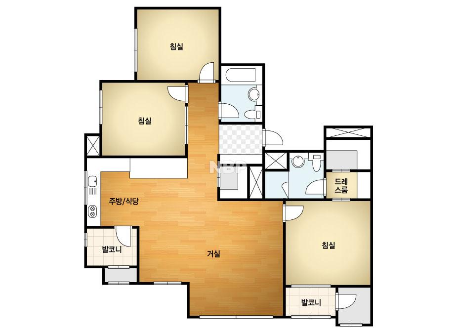 대구시 달성군 유가읍 대구테크노폴리스호반베르디움 아파트 89B㎡ 20평형대
