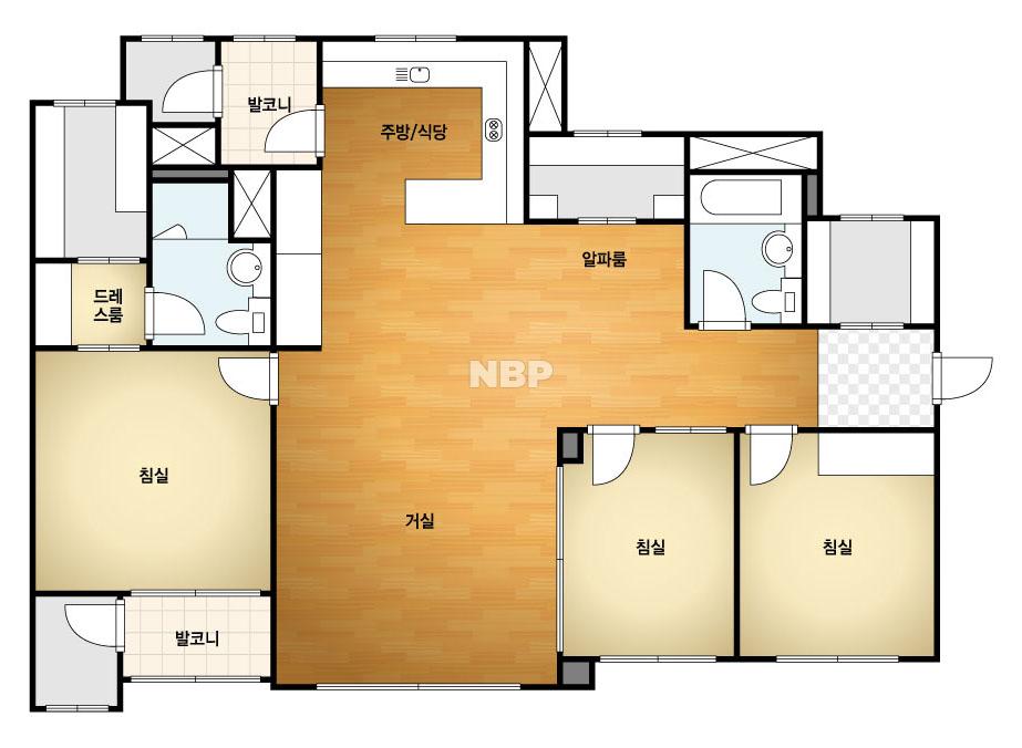경상남도 양산시 동면 남양산역반도유보라아이비파크5차 아파트 99B㎡ 30평형대