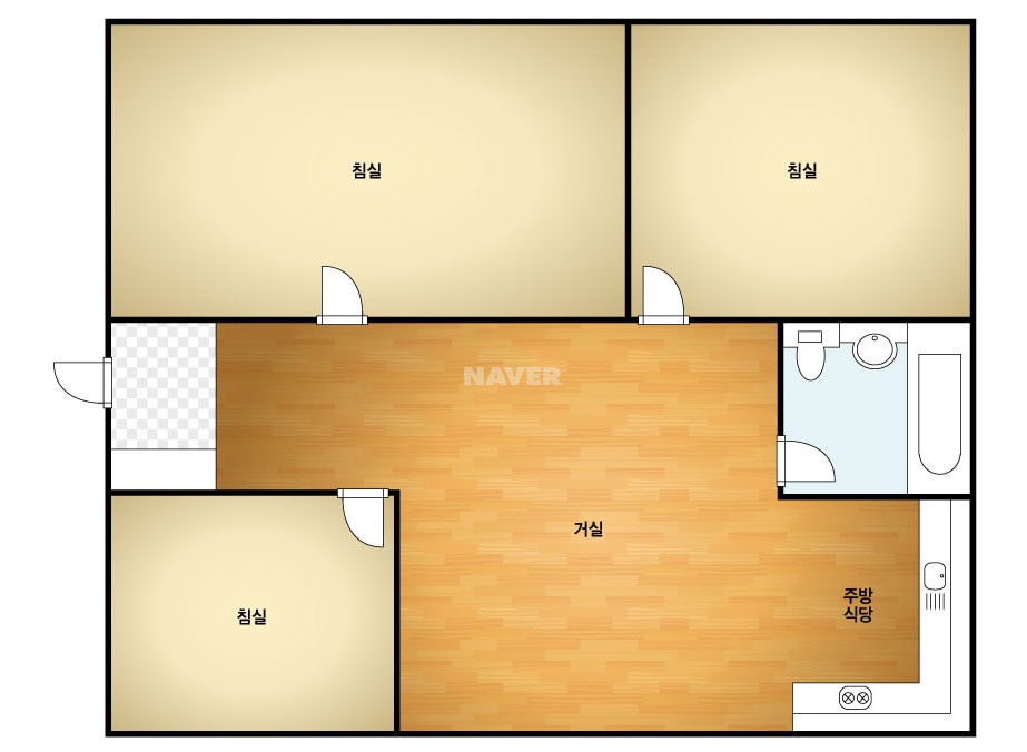 광주시 광산구 월곡동 한성1차 아파트 57B㎡ 10평형대
