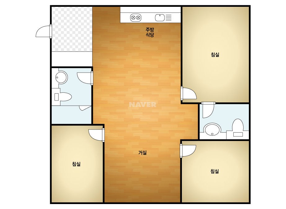광주시 광산구 운남동 운남주공5단지 아파트 106C㎡ 30평형대