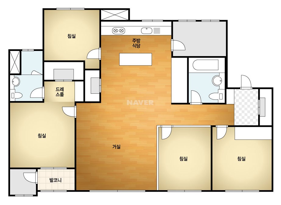 경기도 군포시 도마교동 금강펜테리움센트럴파크3차 아파트 102㎡ 30평형대