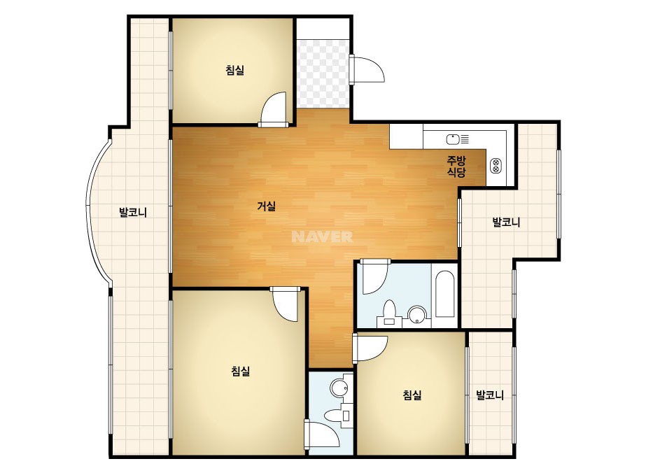 대구시 달성군 화원읍 삼우청솔타운 아파트 102B㎡ 30평형대
