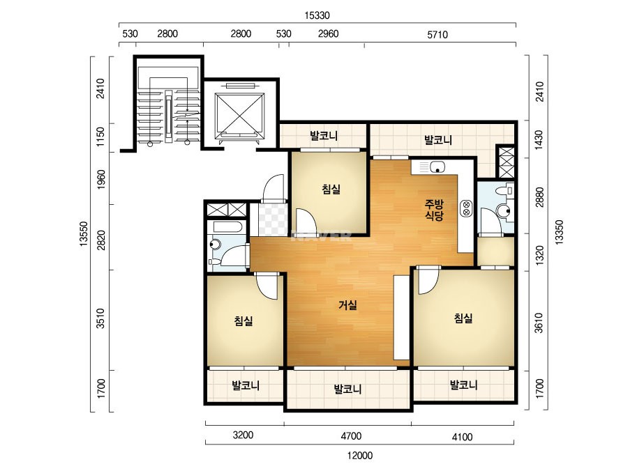 충청북도 청주시 상당구 금천동 장자마을6단지부영그린타운2차 아파트 116㎡ 30평형대