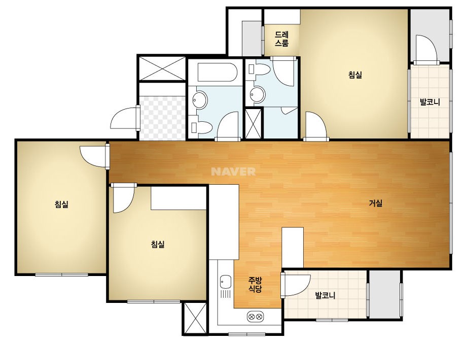 경상북도 경주시 안강읍 안강이안지안스 아파트 84B㎡ 20평형대