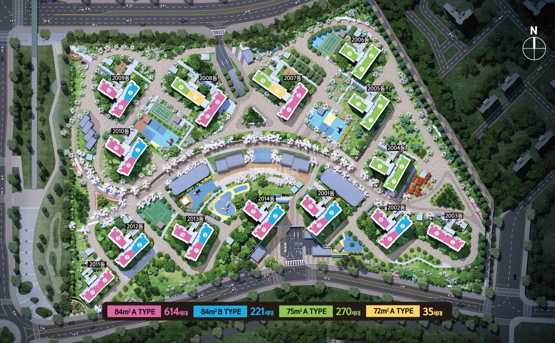 유림노르웨이숲 아파트 배치도